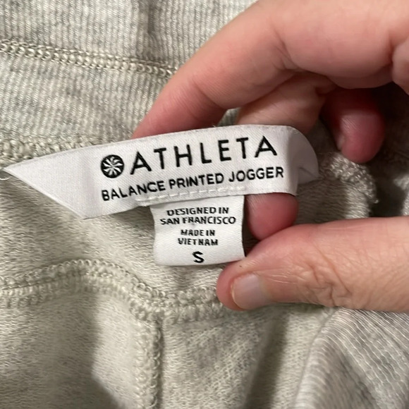 Athleta Balance Printed Jogger Tie Dye Gray and White Size Small - Picture 9 of 11
